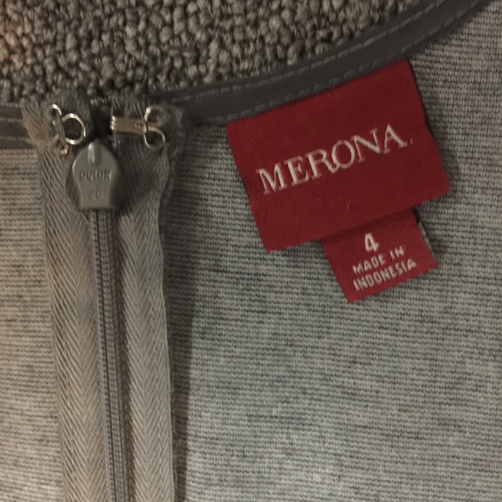 Merona Grey and Black Ponte Dress - 4X - Picture 2 of 3